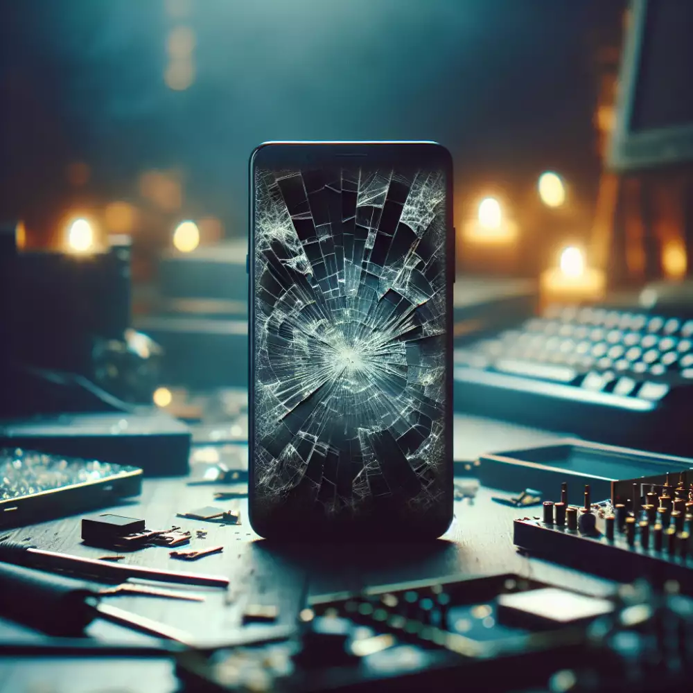rozbity displej na telefonu