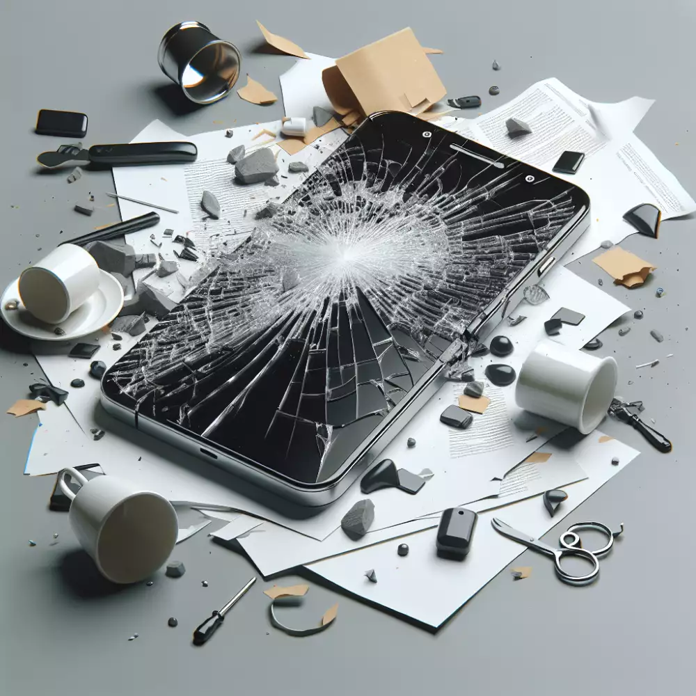 rozbity displej na telefonu